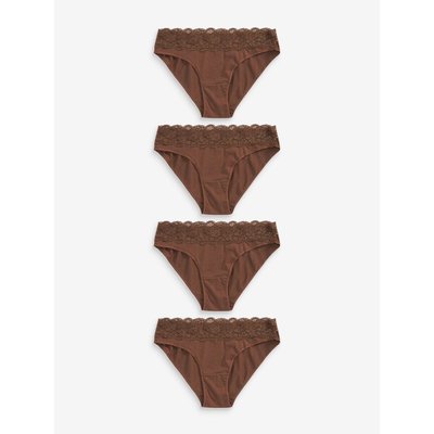 Culottes échancrées bordure, lot de 4 NEXT