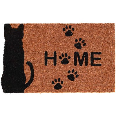 Paillasson en fibres de coco motif animal Welcome Chat BEST FOR BOOTS