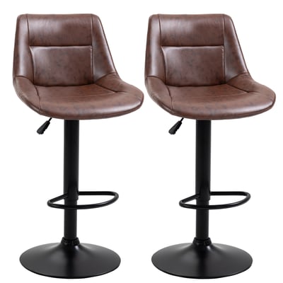 Tabouret de bar Cuir PU Marron HOMCOM