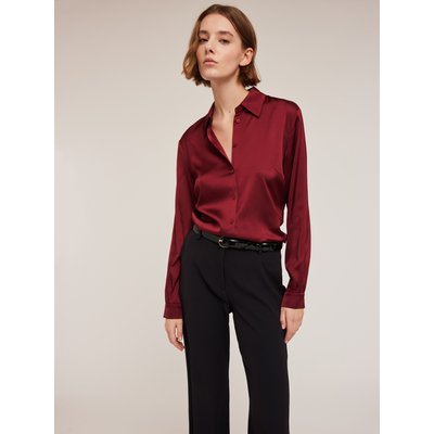 Chemise en satin de viscose de couleur unie MOTIVI