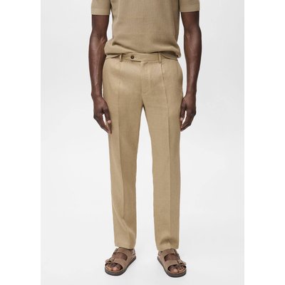 Pantalon 100 % lin slim fit MANGO MAN