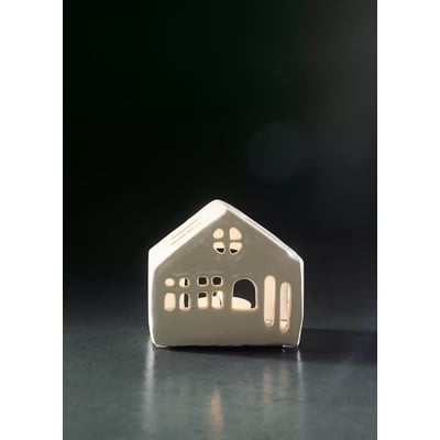 Bougeoir en aluminium en forme de maison MANGO HOME