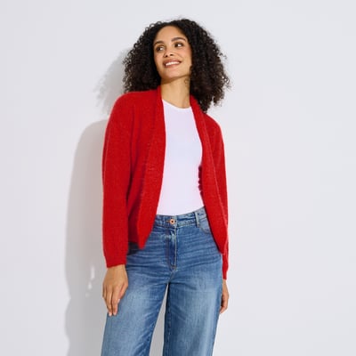 Gilet fluffy ouvert GRAIN DE MALICE