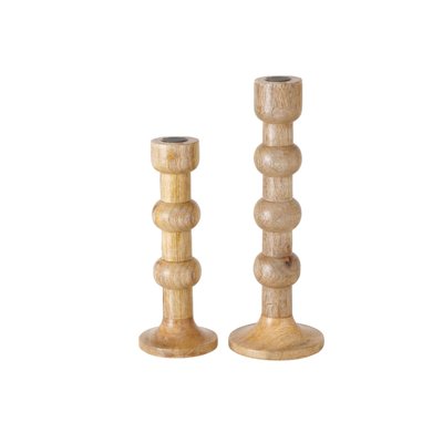 Set de 2 chandeliers en bois de mangue WADIGA
