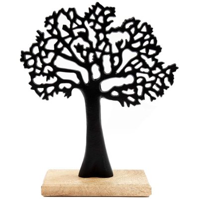 Arbre décoratif en aluminium noir et manguier JARDINDECO
