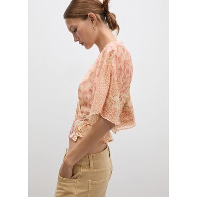 Blouse cache coeur fleurie La Redoute