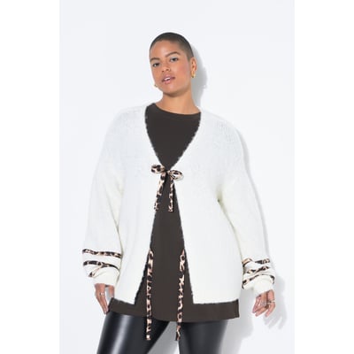 Cardigan oversize, nœuds motif léopard STUDIO UNTOLD