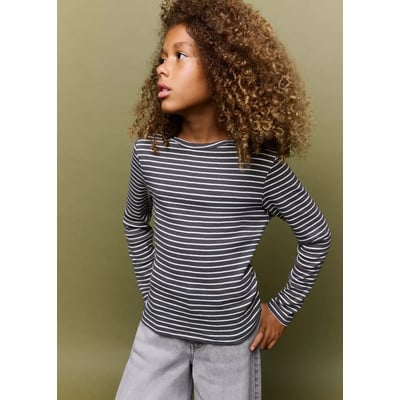 T-shirt coton à rayures MANGO KIDS