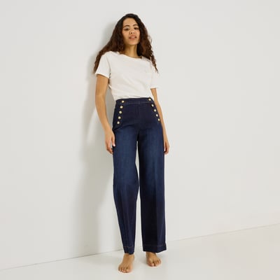 Jean flare pont TPOMPON TALL F02 GRAIN DE MALICE