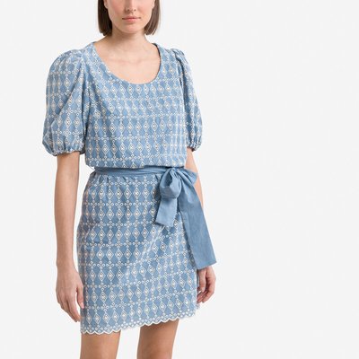 Платье с квадратным вырезом и короткими рукавами, Princesse DERHY