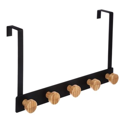 Patère Métal Bambou 5 Têtes Pour Porte ATMOSPHERA