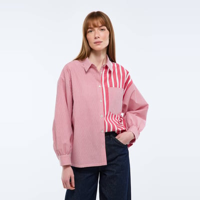 Chemise manches longues rayée en coton BIO GOTS MONOPRIX