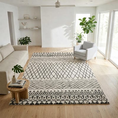 Tapis berbère tissé motifs tribaux LYN8 MABAL UN AMOUR DE TAPIS