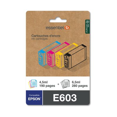 Cartouche d'encre E603 Noir + 3 couleurs ESSENTIEL B