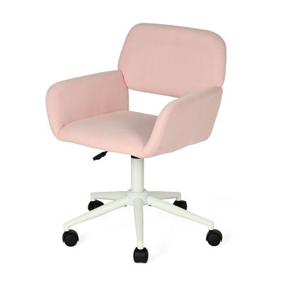 Chaise de bureau rotatif réglable en hauteur en velours côtelé, ROSS MEUBLES COSY