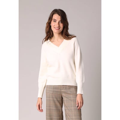 Pull en maille avec double col en v BERILDE DEELUXE