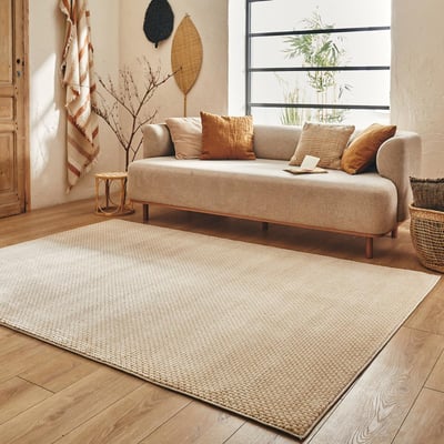 Tapis pour une chambre ou une entrée tissé motif faux uni LUNKIN 6 UN AMOUR DE TAPIS