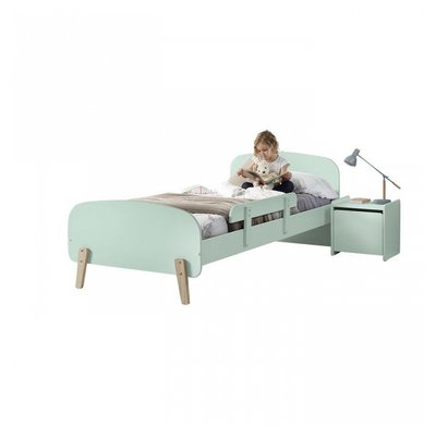 KIDDY Lit simple en et sommier + Barrière de sécurité + Chevet enfant porte VIPACK