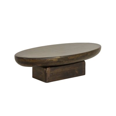 Table basse ovale en bois de manguier  MORANA MADE IN MEUBLES 