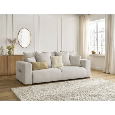 Canapé droit convertible 3 places en tissu chiné, SIDONIE BOBOCHIC