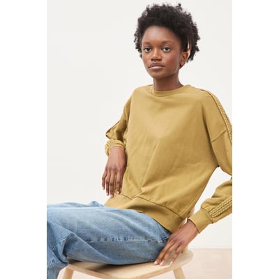 Sweat droit en coton manches longues BONOBO
