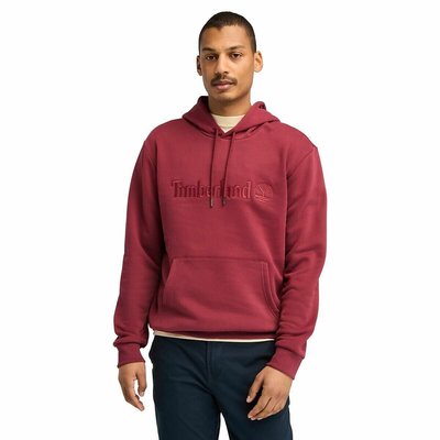 Tonal Embroidered Logo Hoodie in Cotton Mix TIMBERLAND
