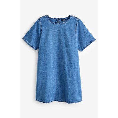 Robe t-shirt en jean à manches courtes NEXT