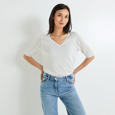 Pull gris argent femme La Redoute