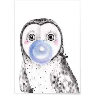 Affiche Bulle de Chouette Bleue L'AFFICHERIE