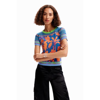 Desigual - T-shirt tropical maille DESIGUAL
