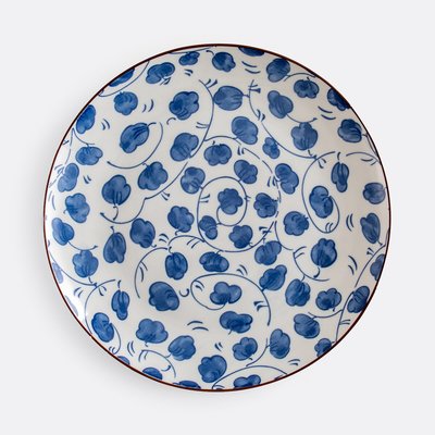 Set van 4 platte borden met bloemmotief, Rowl LA REDOUTE INTERIEURS