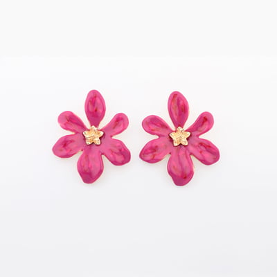 Boucles d'oreilles fleurs fuchsia BALABOOSTE
