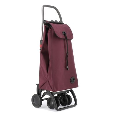 TOUR IMAX MF - Chariot de course Pliable - 4 roues - Aubergine - Compact et pratique, cadre léger en aluminium, sac résistant à l’eau ROLSER
