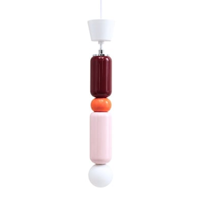 Suspension design en céramique et verre 44cm ORNAMI