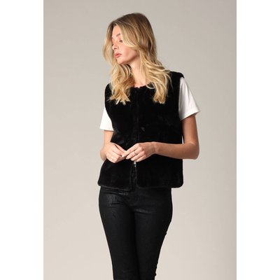 Veste sans manches en imitation fourrure douce FUZZY DEELUXE