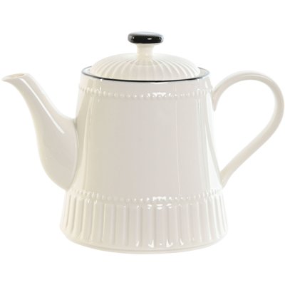 Théière en porcelaine blanche et noire 1L WADIGA