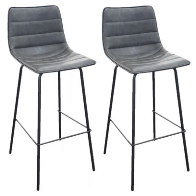 Lot de 2 Tabourets de bar design industriel Brooklyn TOILINUX