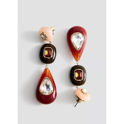 Boucles d'oreilles pendantes cristaux MANGO
