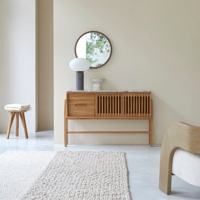 Console en teck massif et terrazzo premium ISAURE TIKAMOON