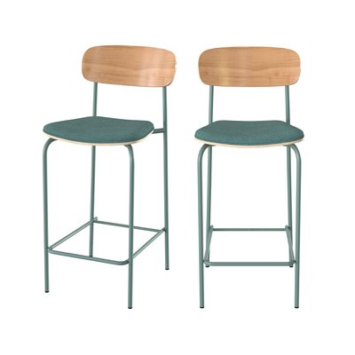 Lot de 2 chaises pour îlot central en tissu 65 cm - ALBA RENDEZ-VOUS DÉCO