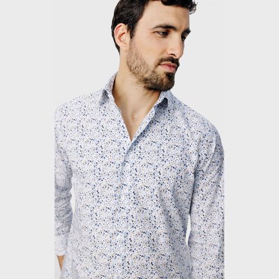 Chemise Regular fit imprimé floral tricolore ACROSS