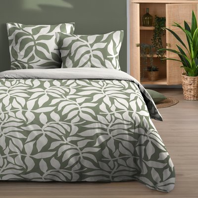 Parure de lit feuillage graphique contemporain LOVELY CASA
