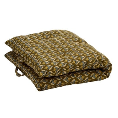 Matelas d'assise tissu indien block print MADAM STOLTZ