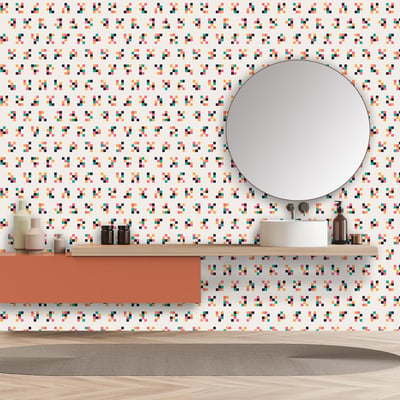 Papier peint pixel géométrique HEXOA