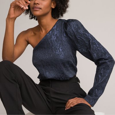 Blusa asimétrica con estampado jacquard LA REDOUTE COLLECTIONS