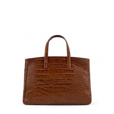Sac à main en cuir italien façon croco BE LADY OH MY BAG