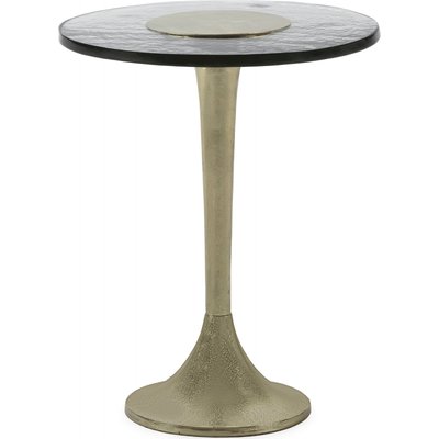 Table d'appoint ronde en verre RECOLLECTION