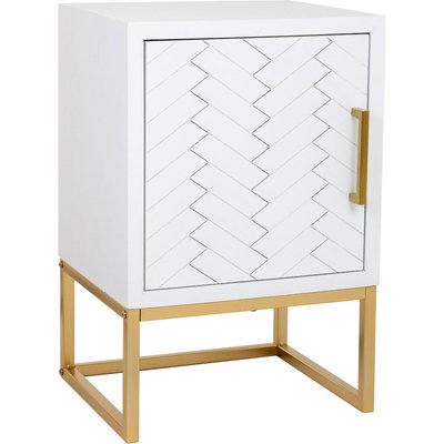 table de chevet bois  design contemporain et pied doré RECOLLECTION