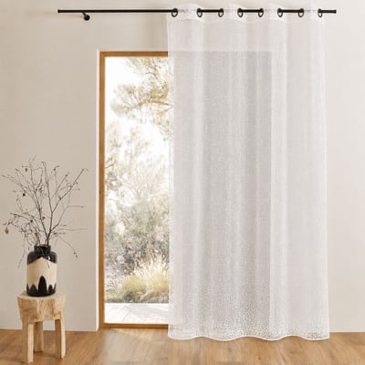 Voilage en organza dévoré et brodé HOME MAISON