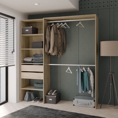 Dressing modulable avec étagères et tiroirs TERRE DE NUIT